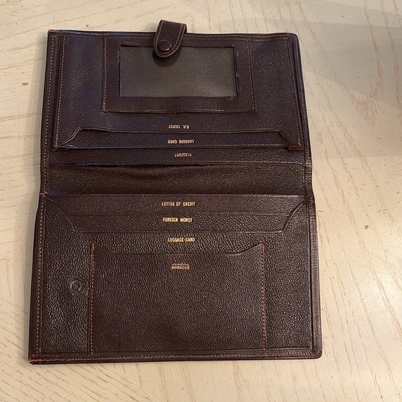 Vintage Moroccan leather passport  holder Vintage  leather wallet - Picture 4 of 7